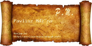 Pavlisz Mína névjegykártya
